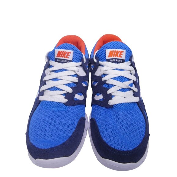 Nike Women's Free Run Running Shoe Light Photo Blue Orange 537732-403 Size 8 - Picture 1 of 8
